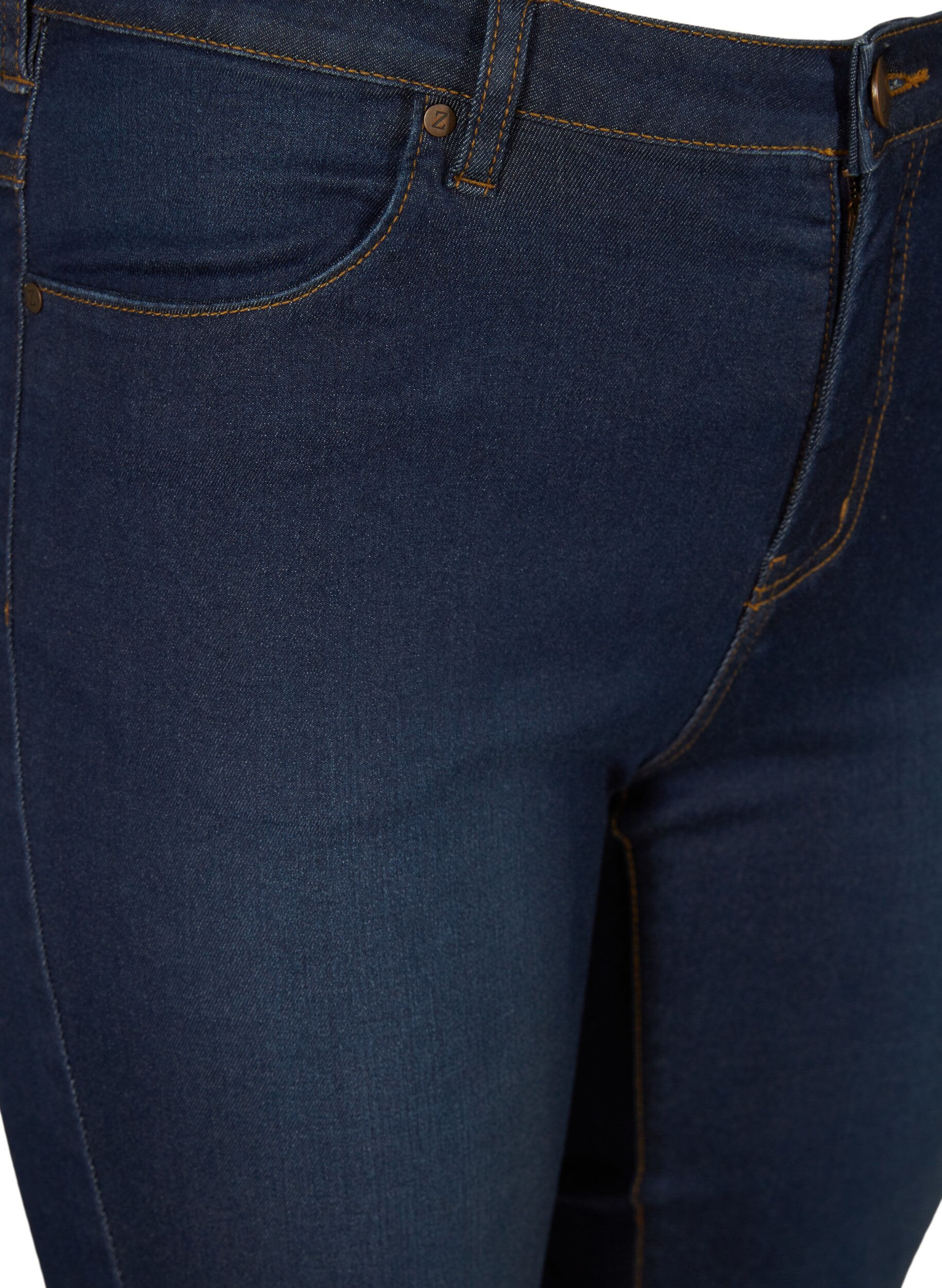 Zizzi Jean coupe slim Emily capri, Bleu, Packshot image number 2