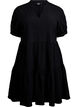 Robe courte coupe &eacute;vas&eacute;e, Noir, Packshot image number 0
