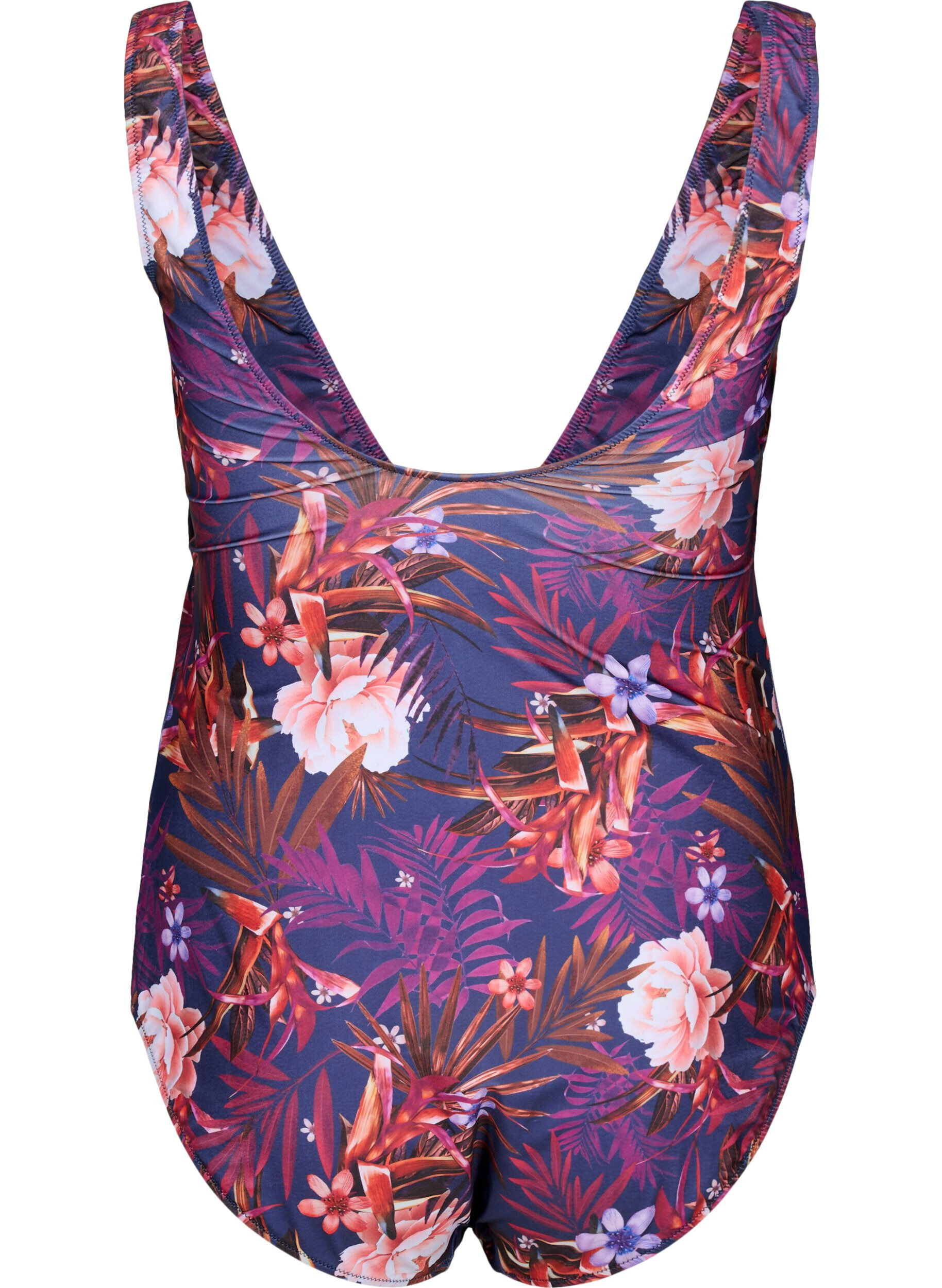 Zizzi Maillot de bain &agrave; imprim&eacute; floral, Purple Flower, Packshot image number 1