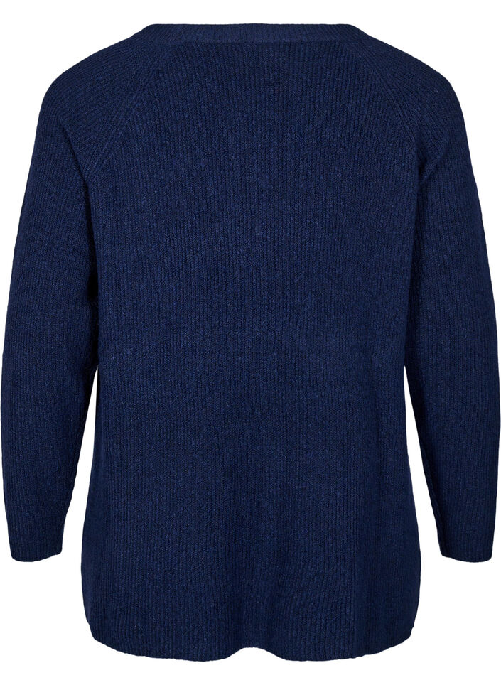 Chemisier en maille avec col rond, Naval Academy Mel., Packshot image number 1