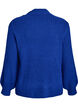 Pull c&ocirc;tel&eacute; &agrave; manches bouffantes et boutons, Bleu, Packshot image number 1