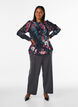 Pantalon ample en jersey taille haute, Gris anthracite, Model image number 0