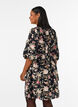 Robe fleurie en lin et viscose avec une taille empire, Noir, Model image number 2