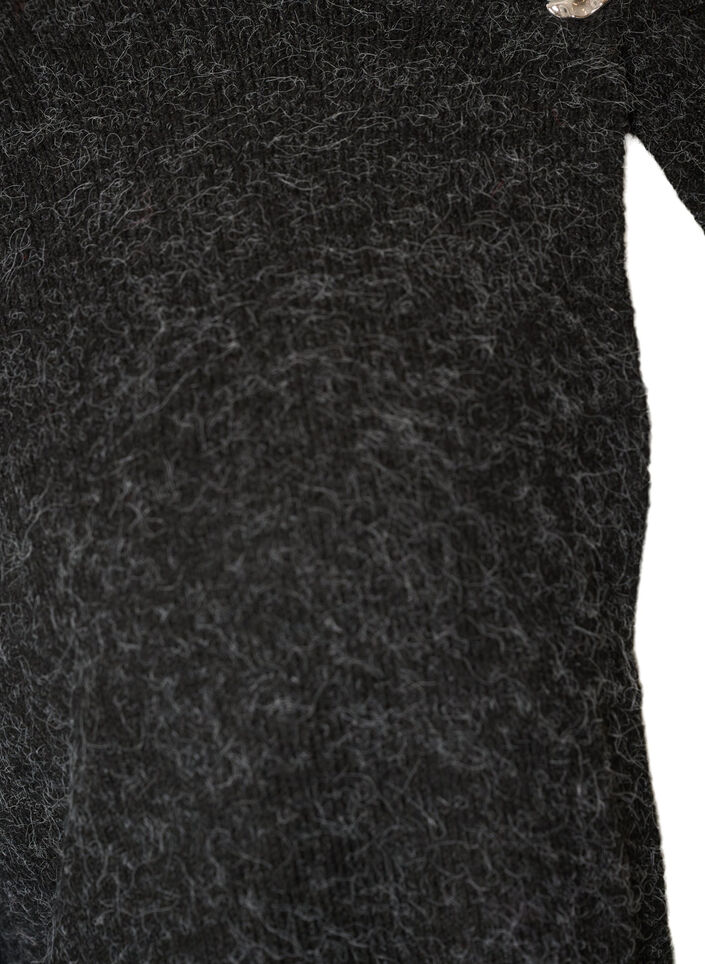 Cardigan en maille &agrave; col rond et fermeture boutonn&eacute;e, Gris anthracite, Packshot image number 2