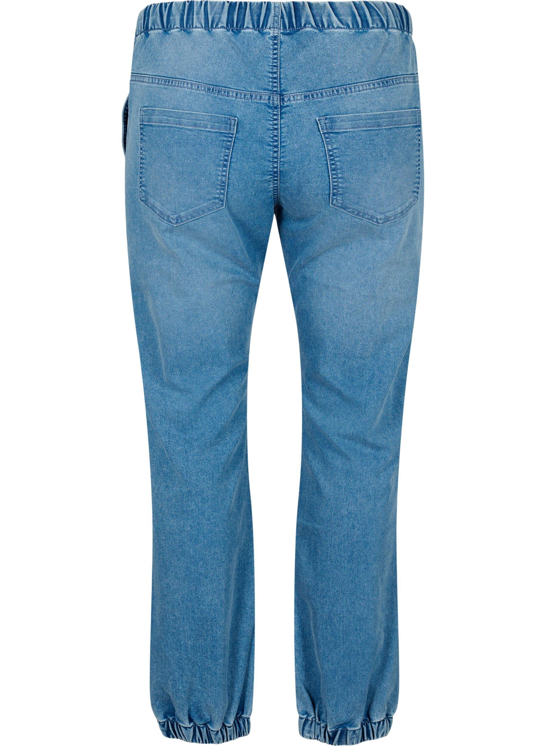 ZizziPantalon de jogging en denim avec des poches, Bleu Clair, Packshot image number 1