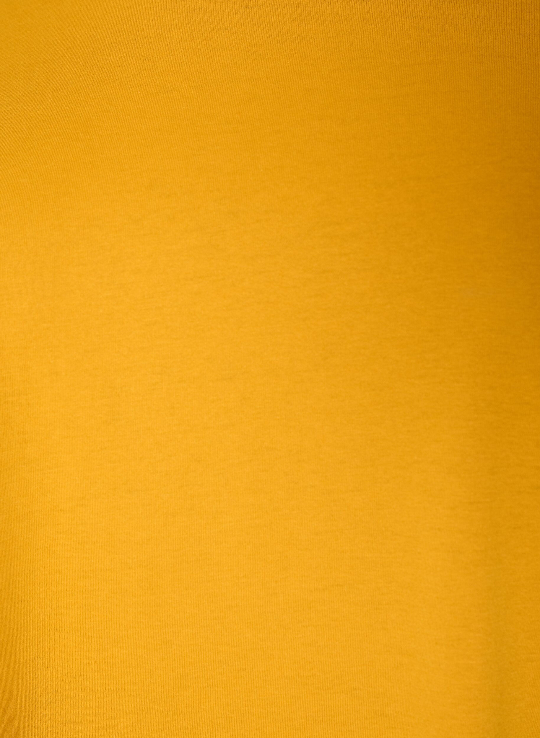 ZizziT-shirt &agrave; manches courtes en coton m&eacute;lang&eacute;, Jaune, Packshot image number 2