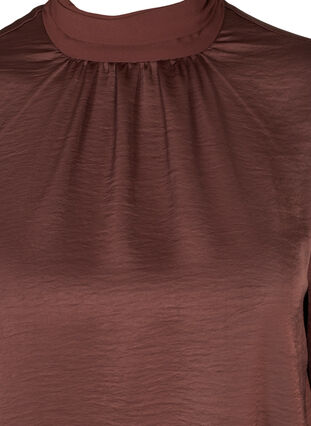 Blouse col montant et manches bouffantes, Brown Ass, Packshot image number 2