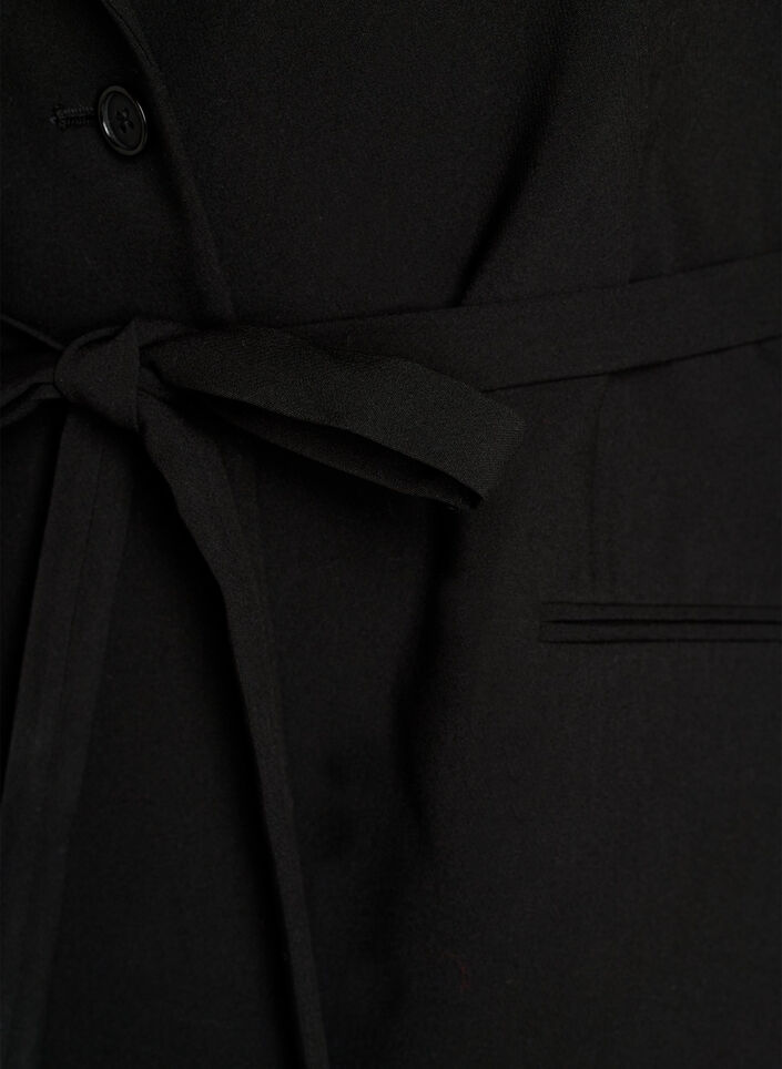 Blazer avec ceinture &agrave; nouer amovible, Noir, Packshot image number 2