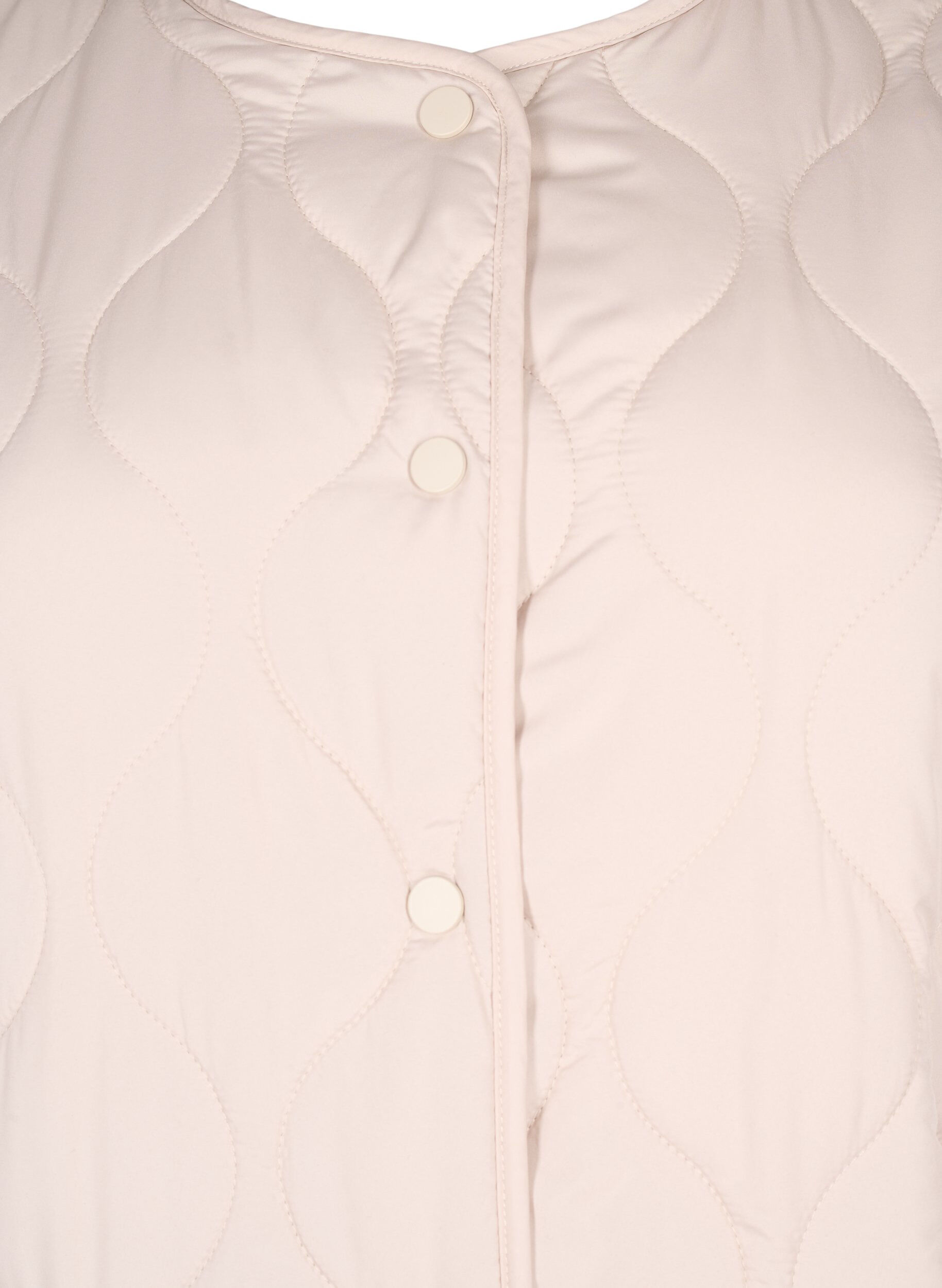 Zizzi Veste matelass&eacute;e avec boutons, Pumice Stone, Packshot image number 2