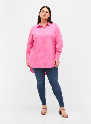 Chemise à manches longues avec larges poignets, Aurora Pink, Model image number 4