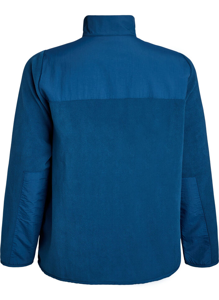 Veste polaire avec col montant et poches, Bleu, Packshot image number 1