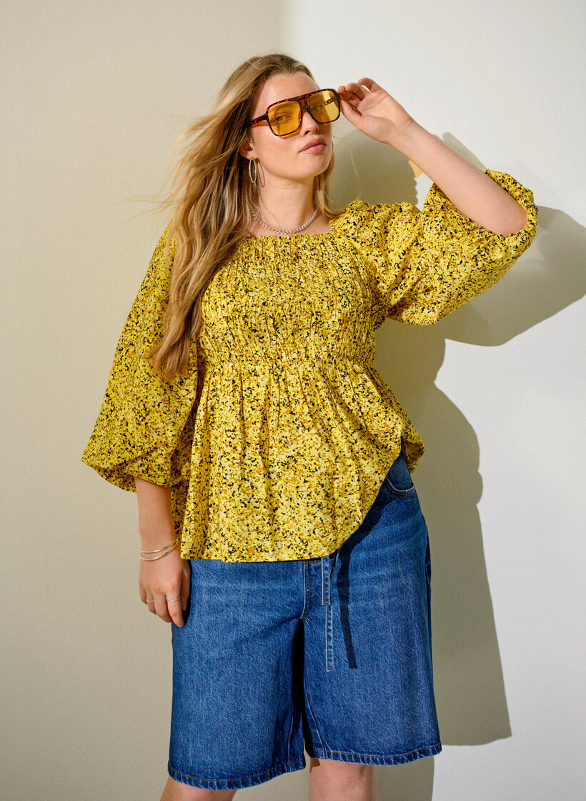 Short en jean coupe slim avec ceinture &agrave; nouer, Bleu, Image image number 0