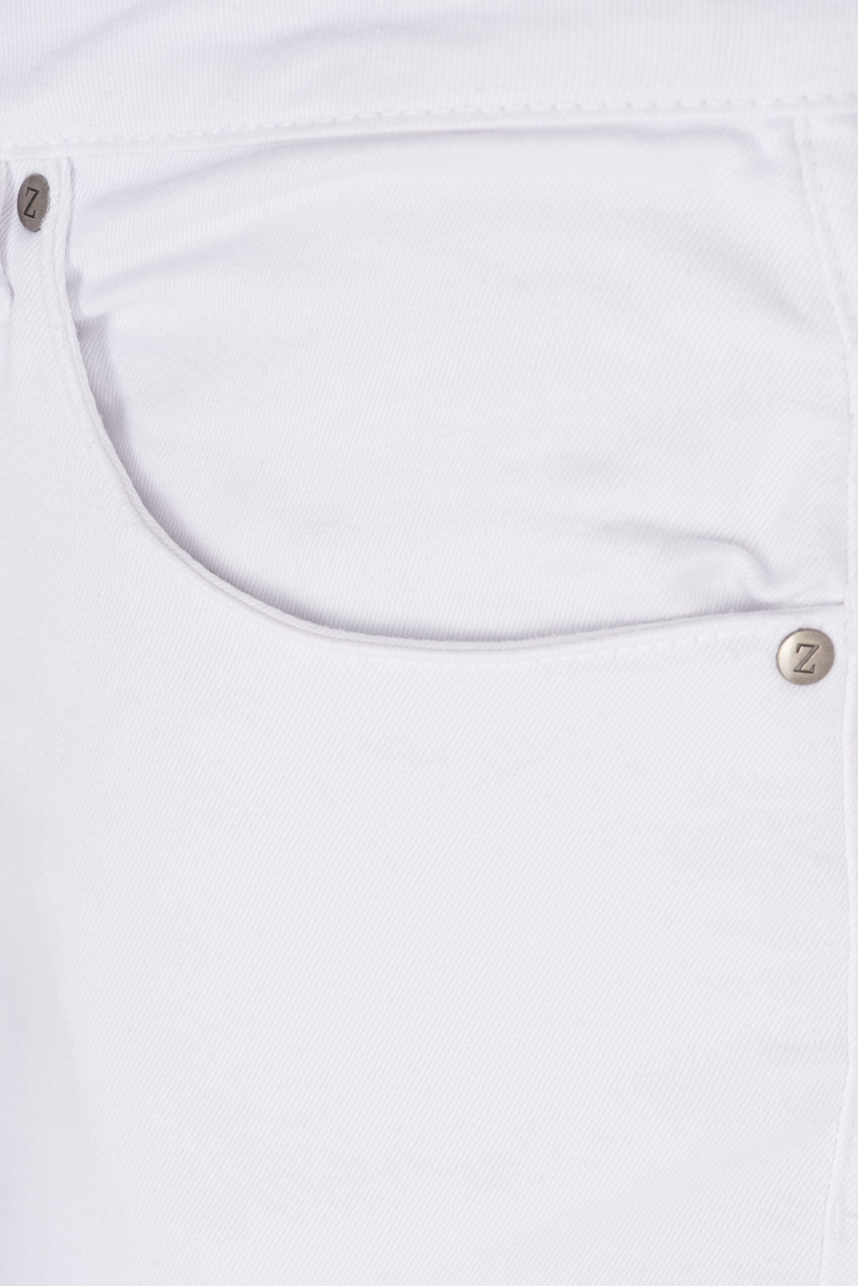 Zizzi Jean coupe slim Emily capri, Blanc, Packshot image number 2