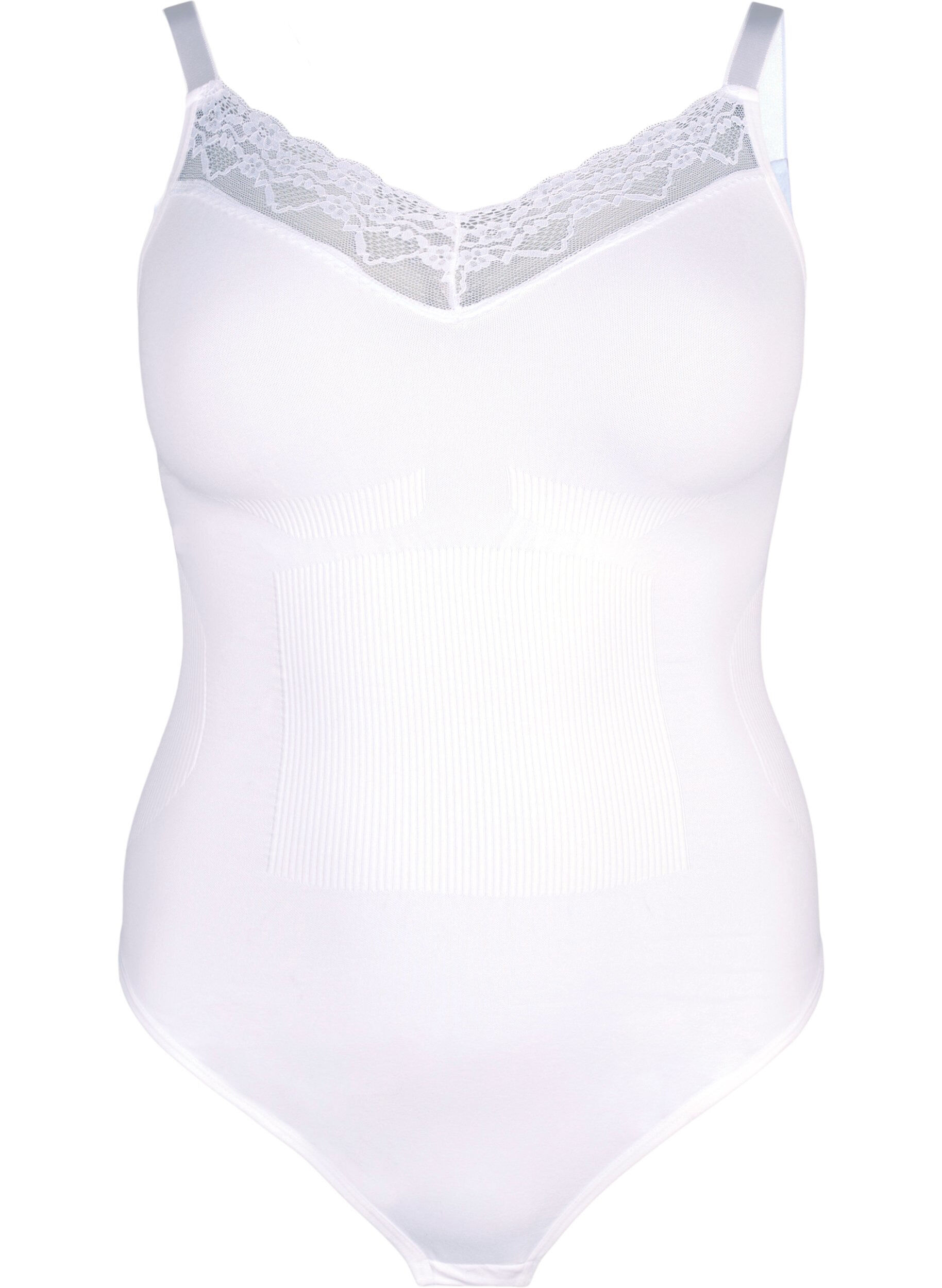 Zizzi Lingerie sculptante, collants avec lacets, Blanc, Packshot image number 0