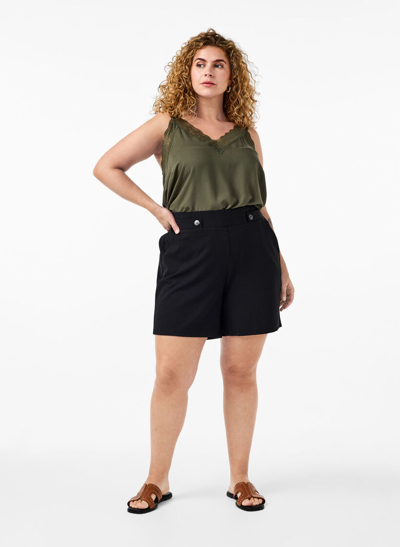 Haut en dentelle en viscose, Thyme, Model image number 2