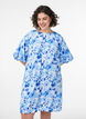 Robe courte en viscose avec manches ballon, Bleu, Model image number 0