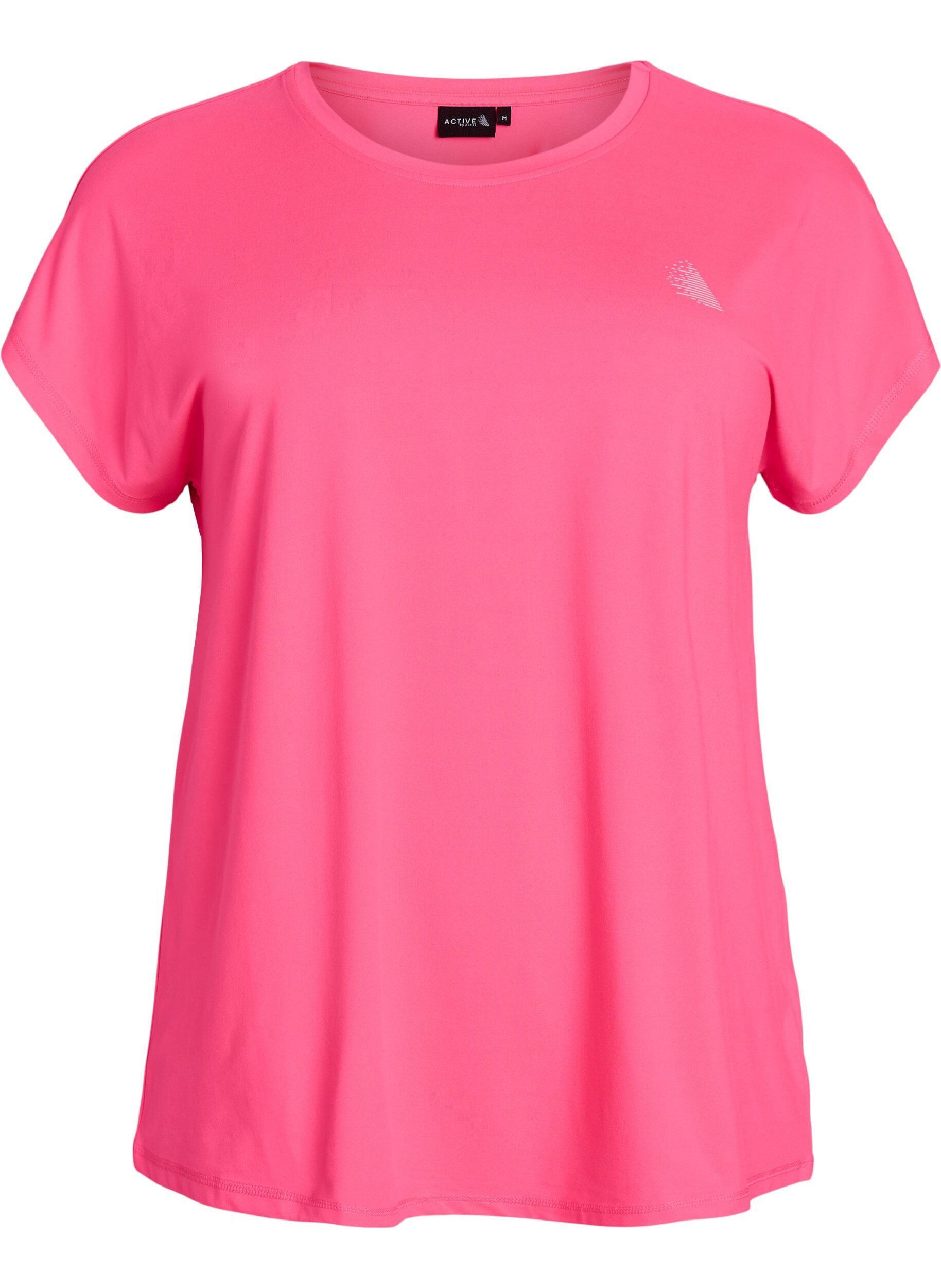 ZizziT-shirt de sport couleur unie, Rose, Packshot image number 0