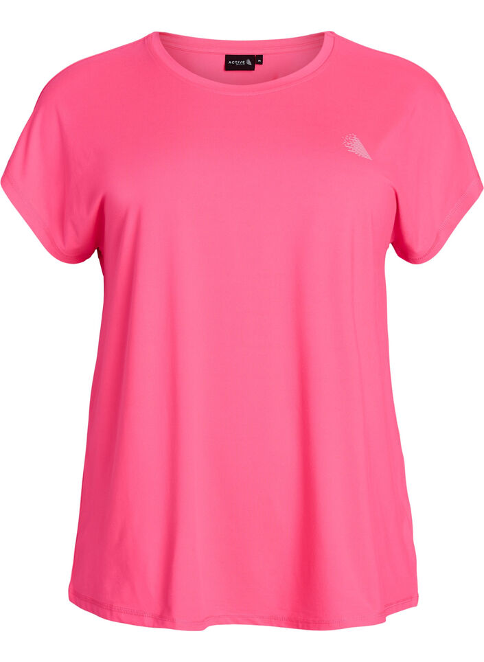 T-shirt de sport couleur unie, Rose, Packshot image number 0