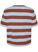 T-shirt oversize &agrave; rayures et manches 1/2, Bleu Clair, Packshot image number 1