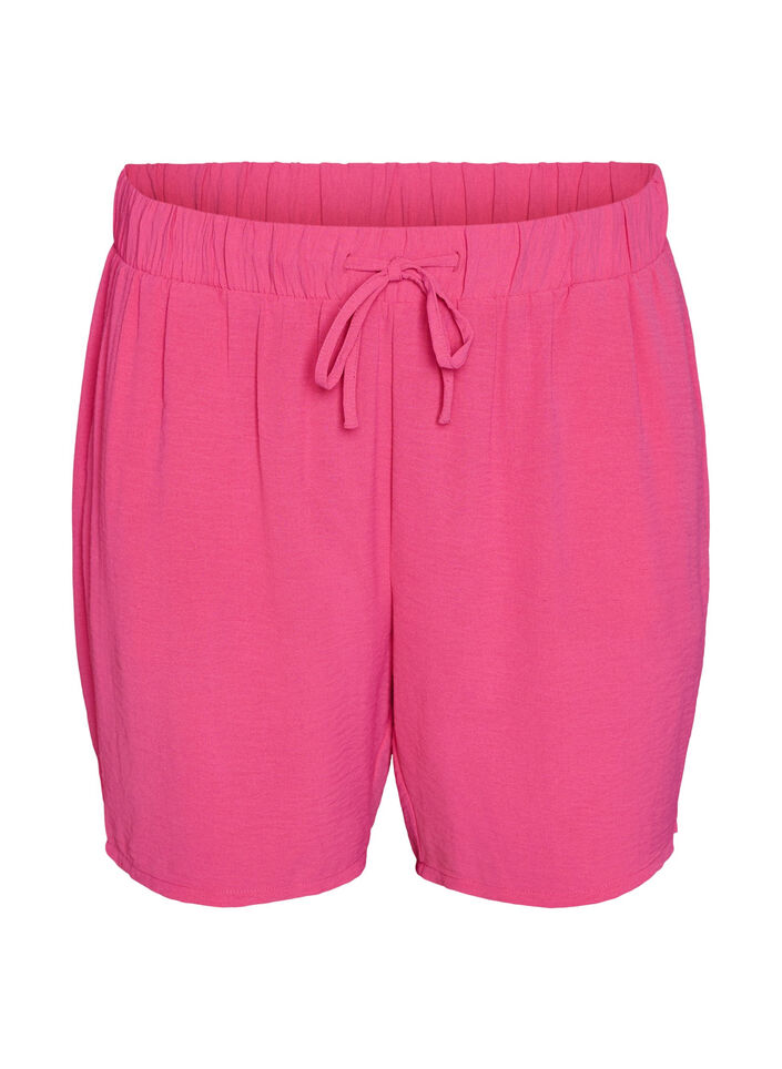 Short avec poches et ceinture &eacute;lastique, Rose, Packshot image number 0