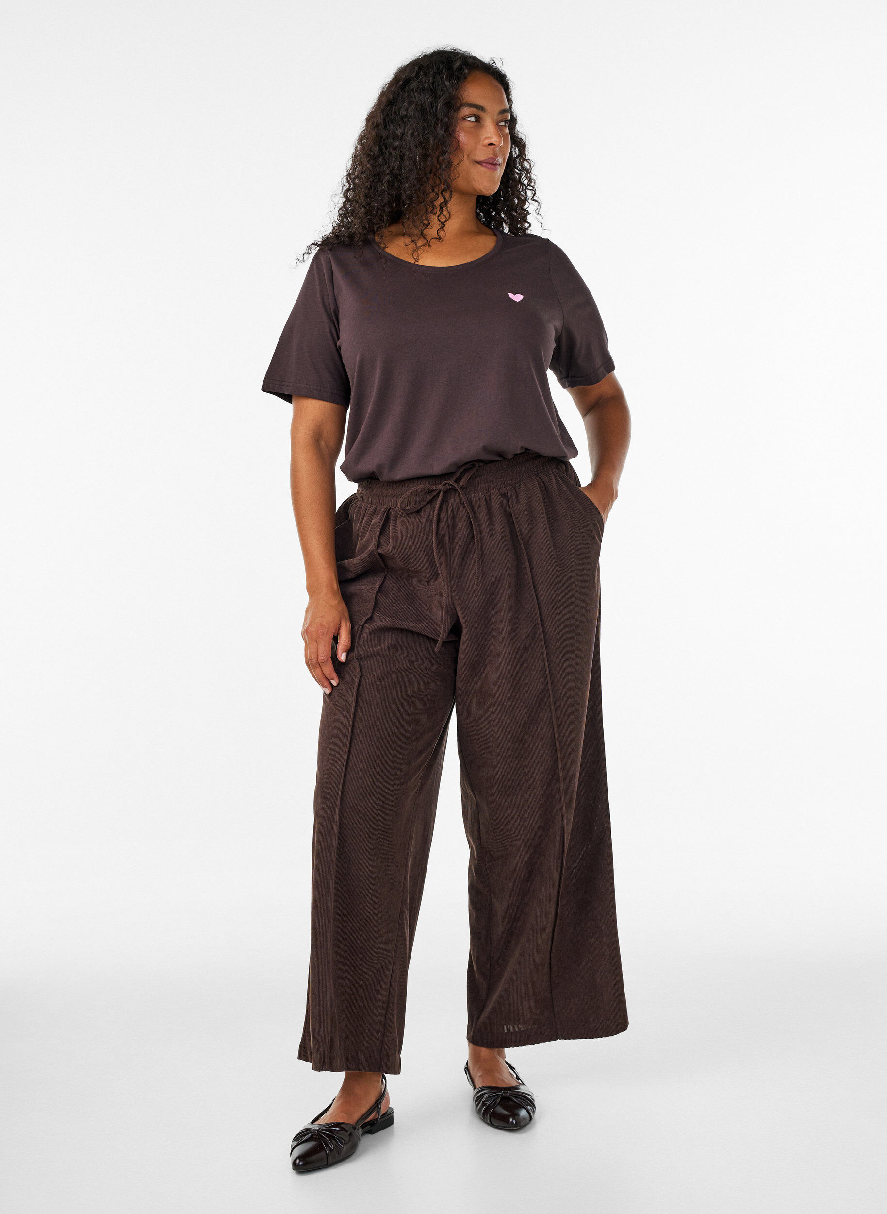 ZizziT-shirt imprim&eacute;, Marron, Model image number 1