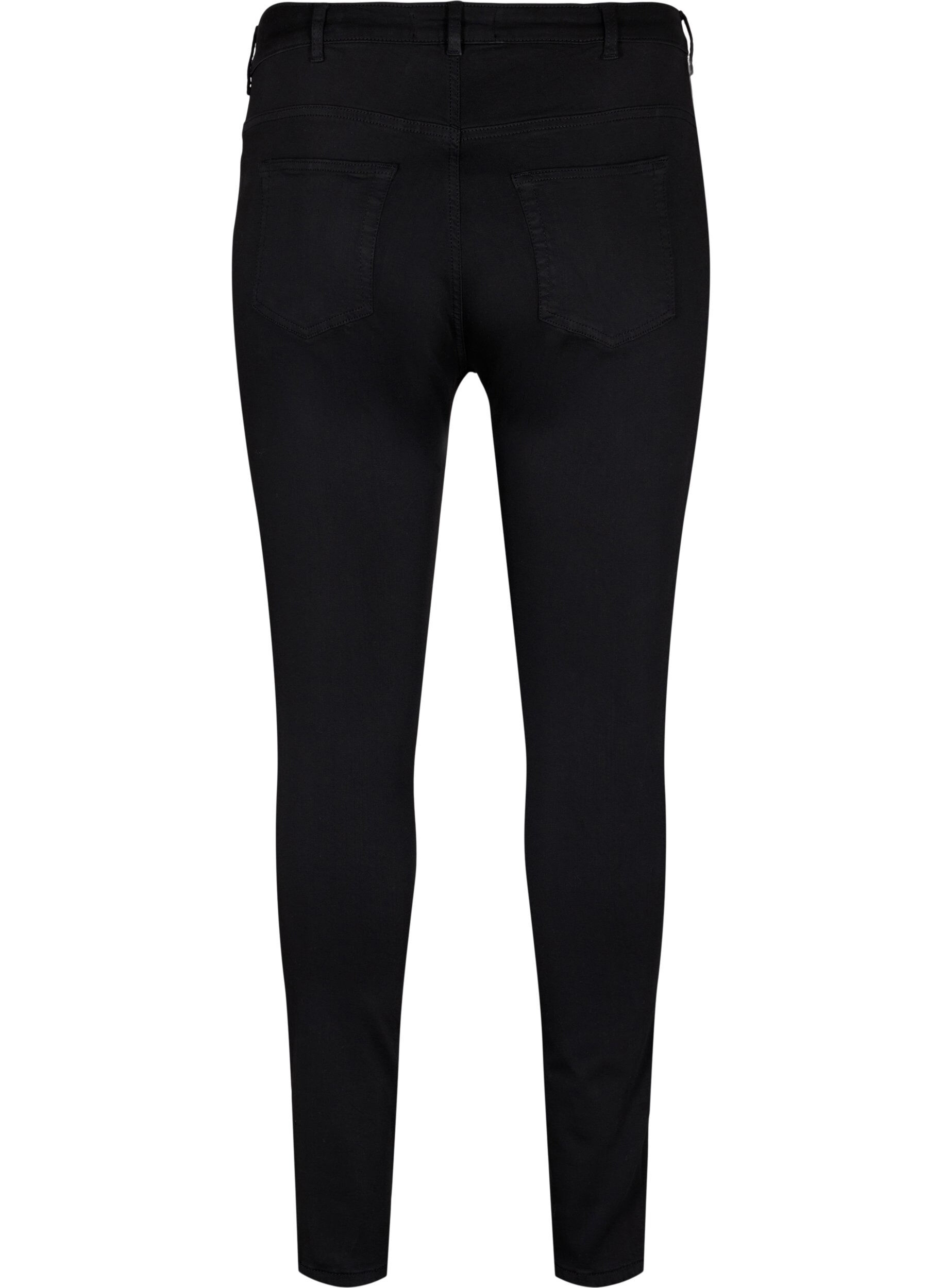 Zizzi Jean Amy stay noir &agrave; taille haute, Black, Packshot image number 1