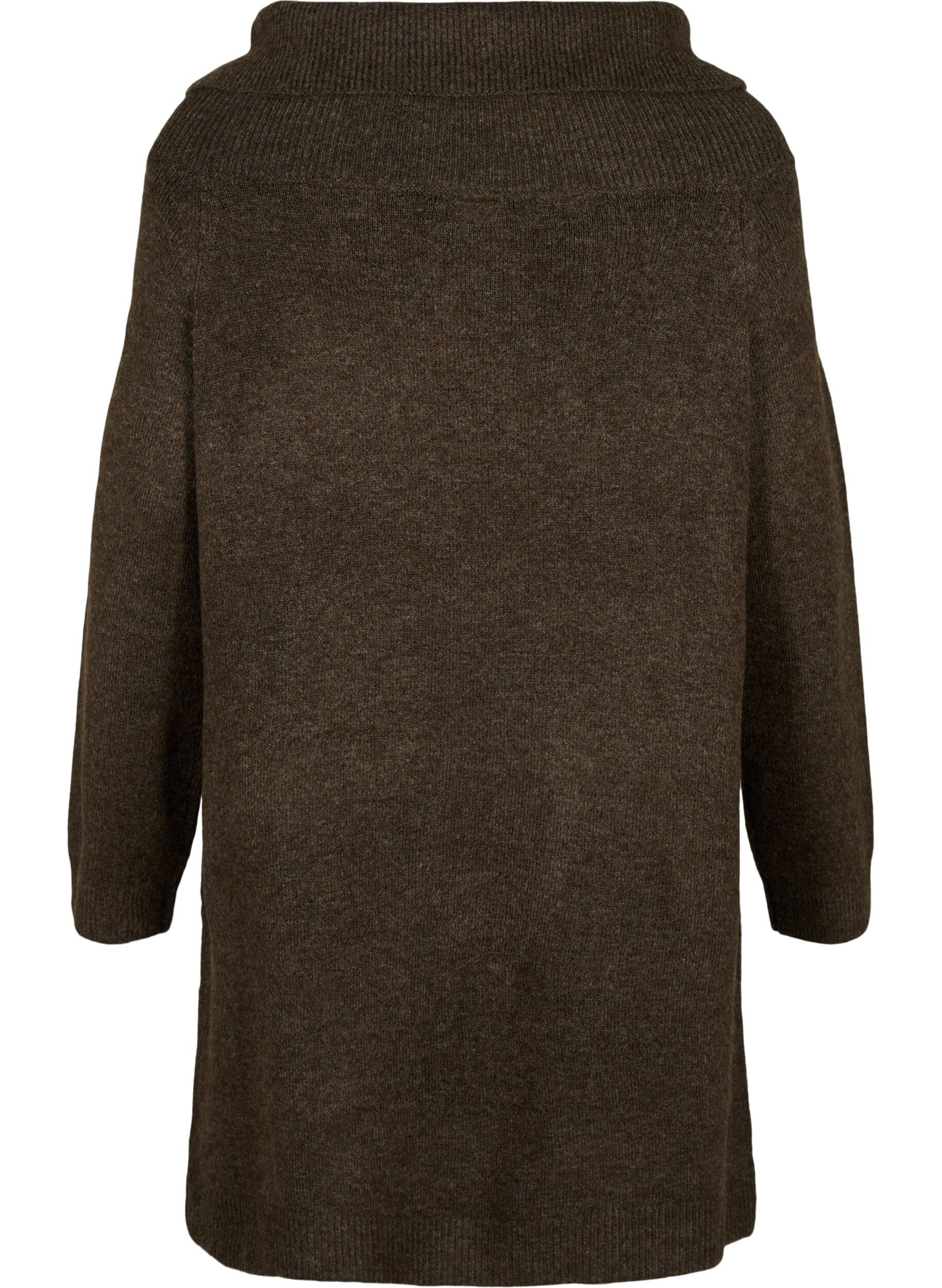 Zizzi Robe tricot en m&eacute;lange, Demitasse Mel., Packshot image number 1