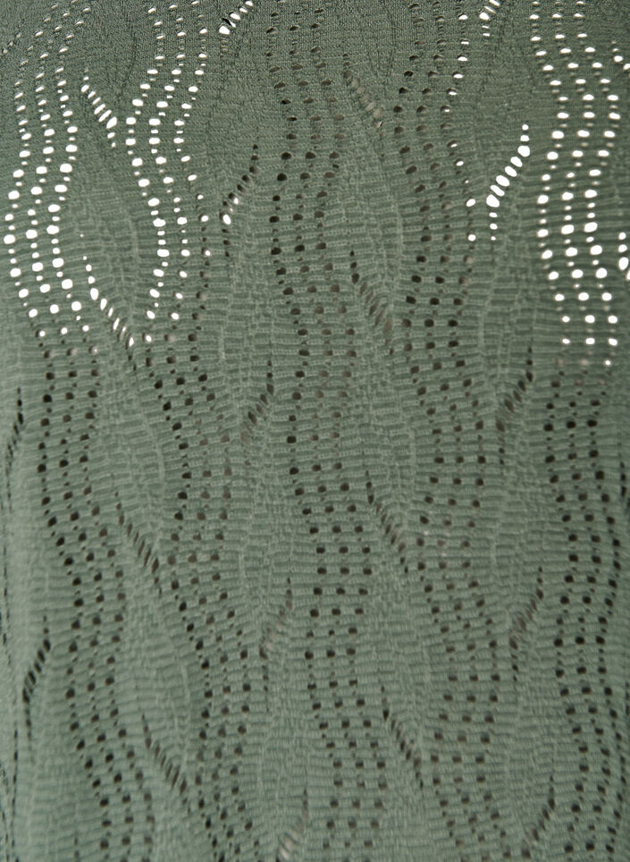 Robe courte en jersey avec broderie ajour&eacute;e, Vert fonc&eacute;, Packshot image number 2