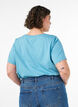 T-shirt en coton avec imprim&eacute;, Bleu, Model image number 2