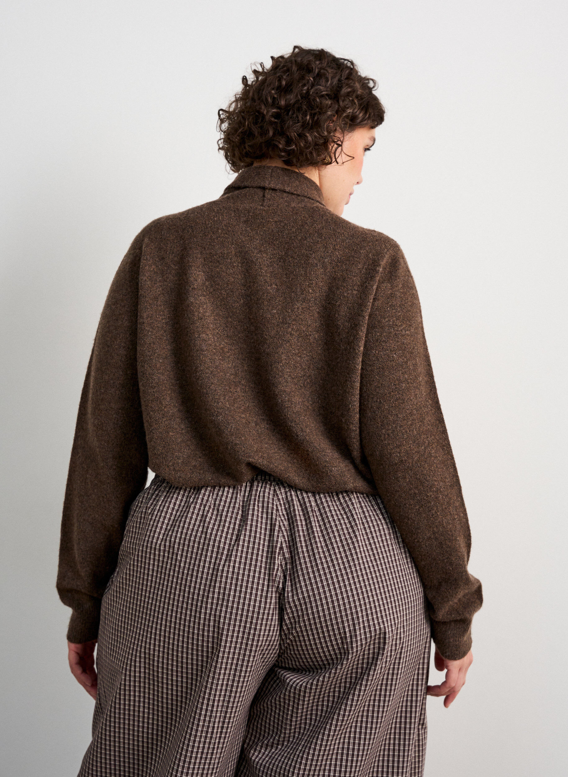 ZizziCardigan avec n&oelig;uds et boutons, Marron, Model image number 2