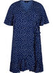 Robes imprimées à envelopper avec des manches courtes, Bleu, Packshot image number 0
