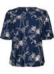 Chemisier &agrave; manches courtes avec motif brod&eacute;, Bleu, Packshot image number 0