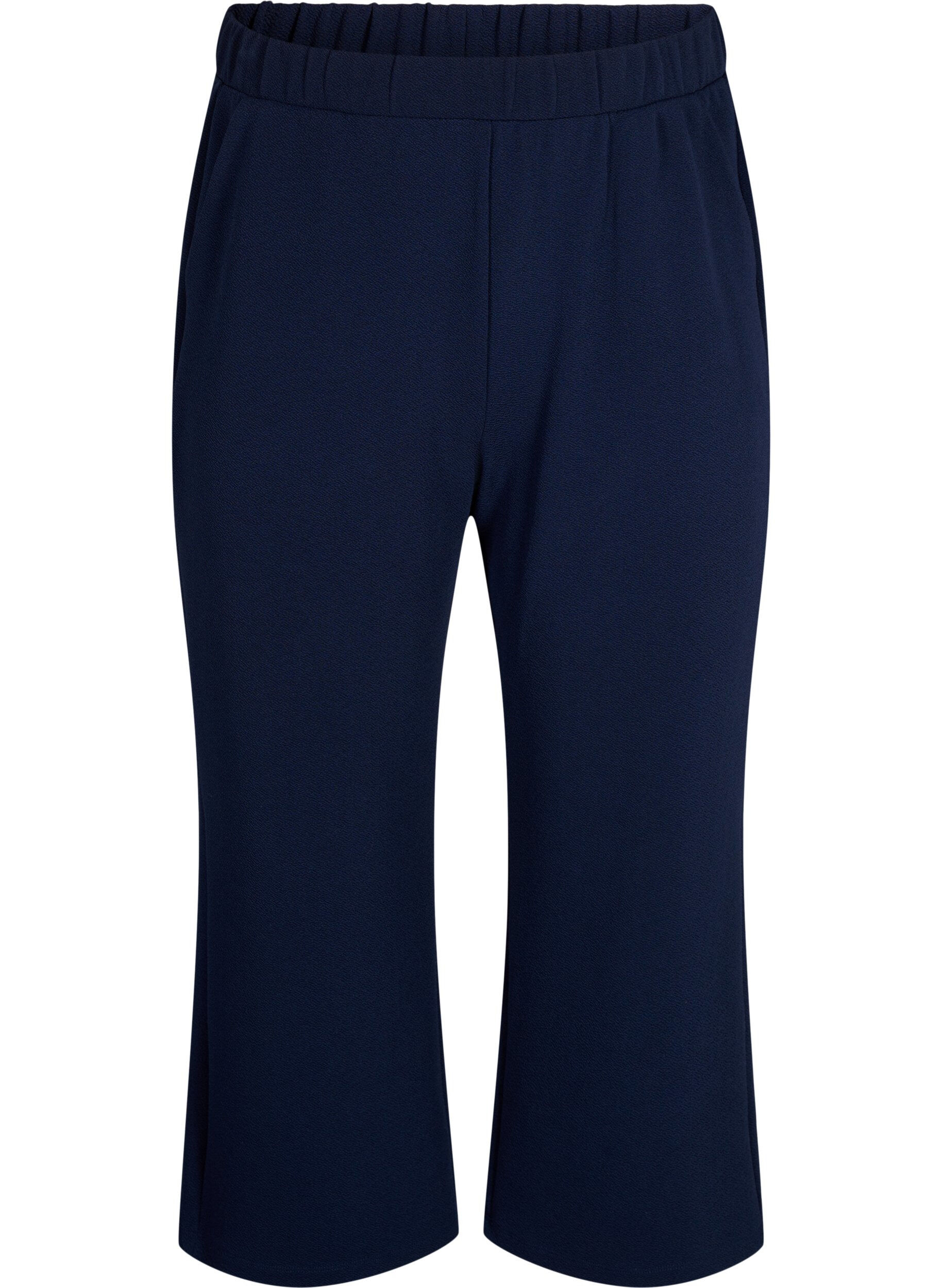 Zizzi Pantalon ample avec longueur 7/8, Bleu, Packshot image number 0