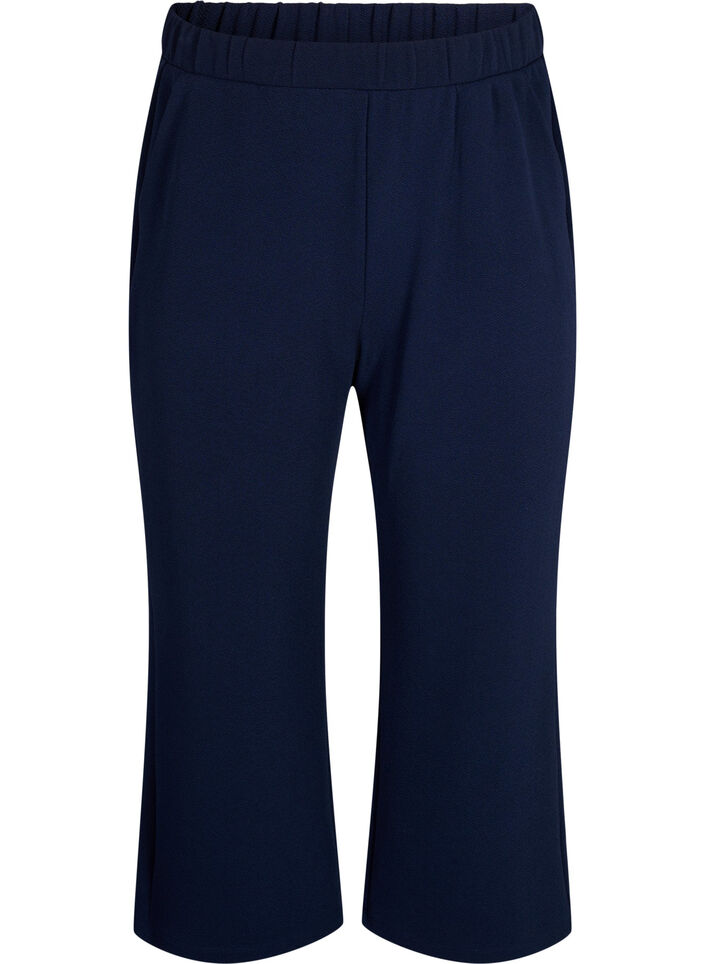 Pantalon ample avec longueur 7/8, Bleu, Packshot image number 0