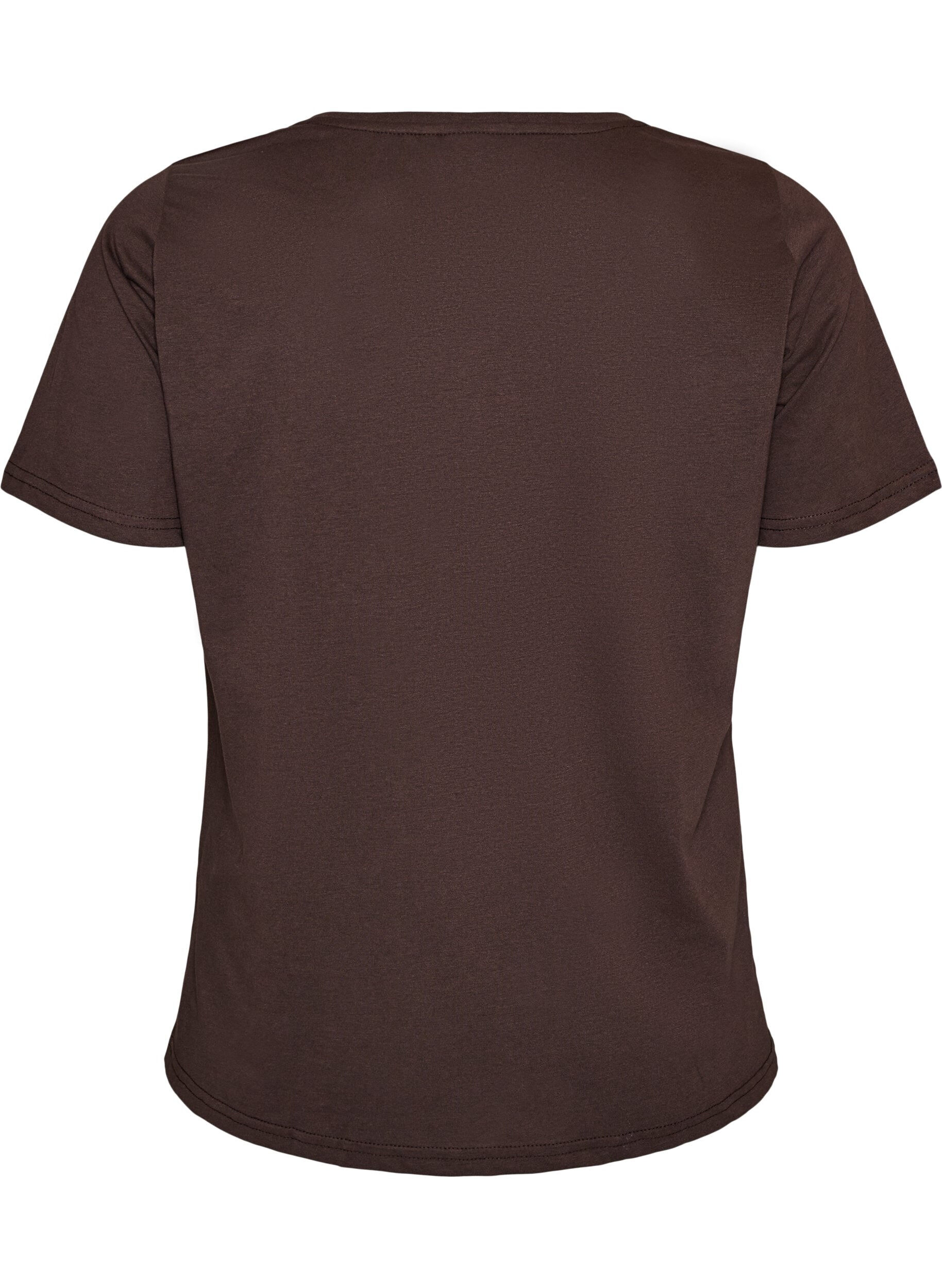 ZizziT-shirt imprim&eacute;, Marron, Packshot image number 1