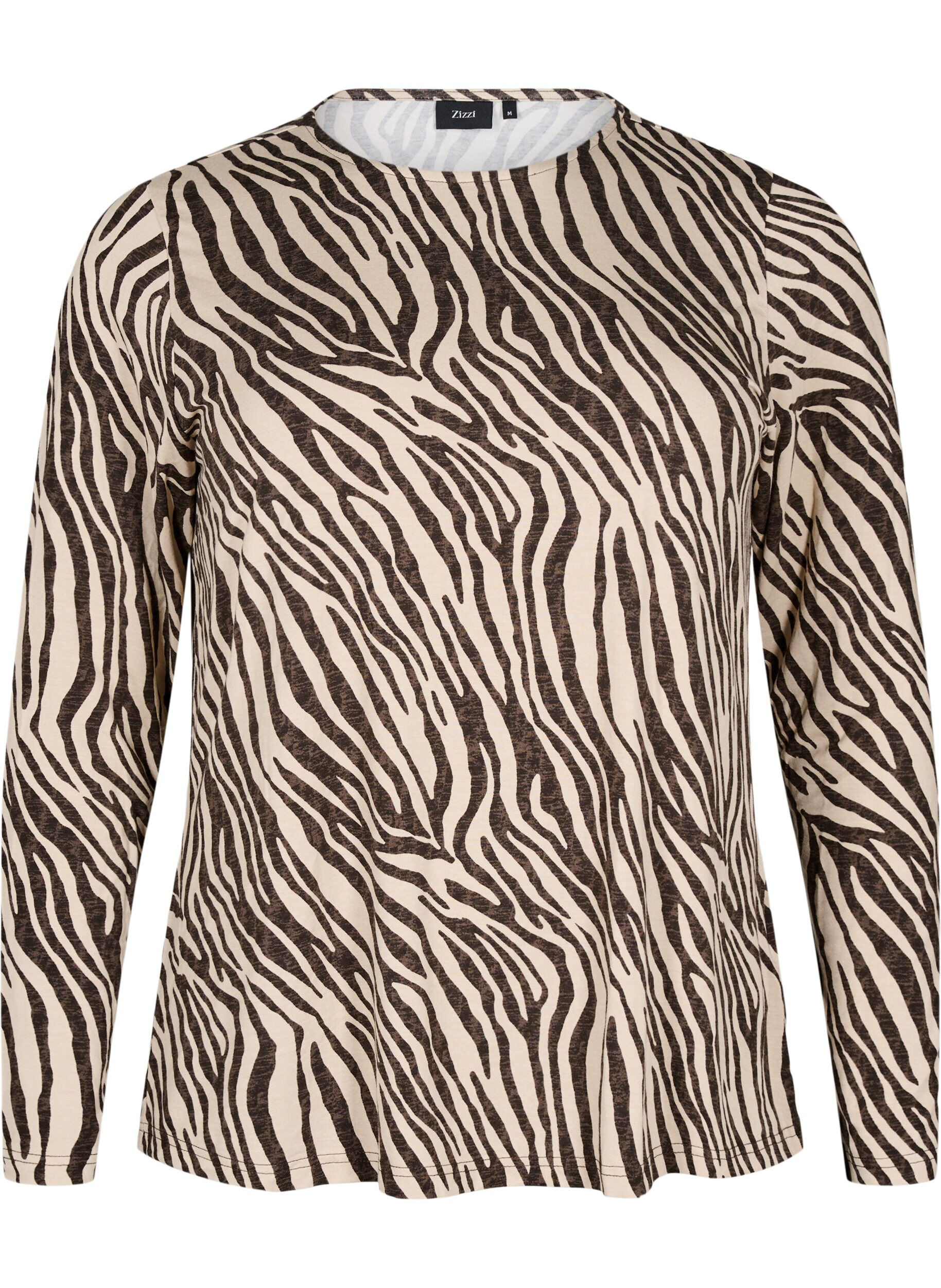 Zizzi Blouse &agrave; manches longues, Marron, Packshot image number 0