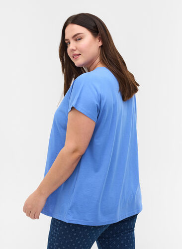 T-shirt en mélange coton, Ultramarine, Model image number 1