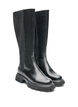 Botte haute avec zip et panneaux &eacute;lastiques, Noir, Packshot image number 1