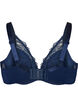 Soutien-gorge rembourr&eacute; en dentelle avec armatures, Bleu, Packshot image number 1