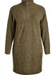Robe mi-longue en maille avec col montant, Vert Kaki, Packshot image number 0