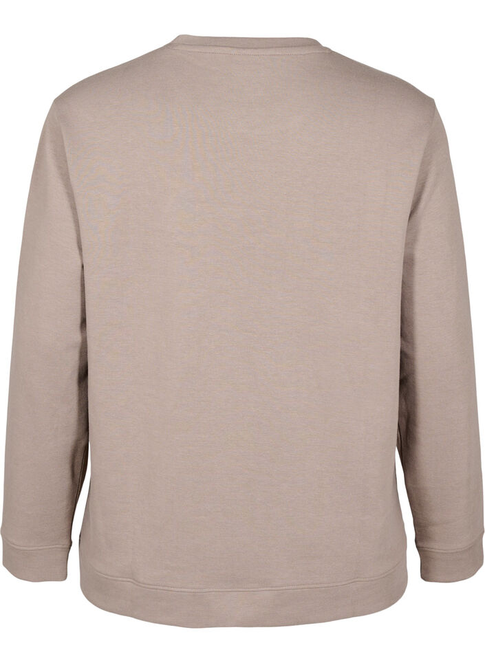 FLASH - Sweat-shirt à col ras du cou, Beige, Packshot image number 1