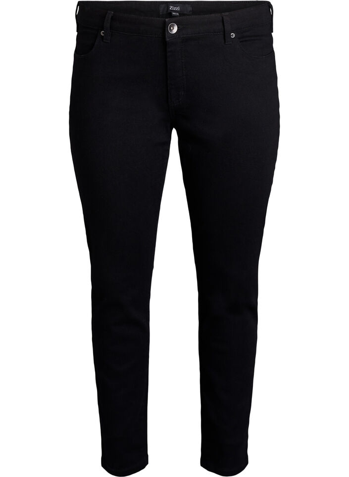 Jean Emily coupe slim fit avec taille normale, Noir, Packshot image number 0