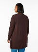 Long cardigan tricot&eacute; en m&eacute;lange de viscose, Marron, Model image number 2