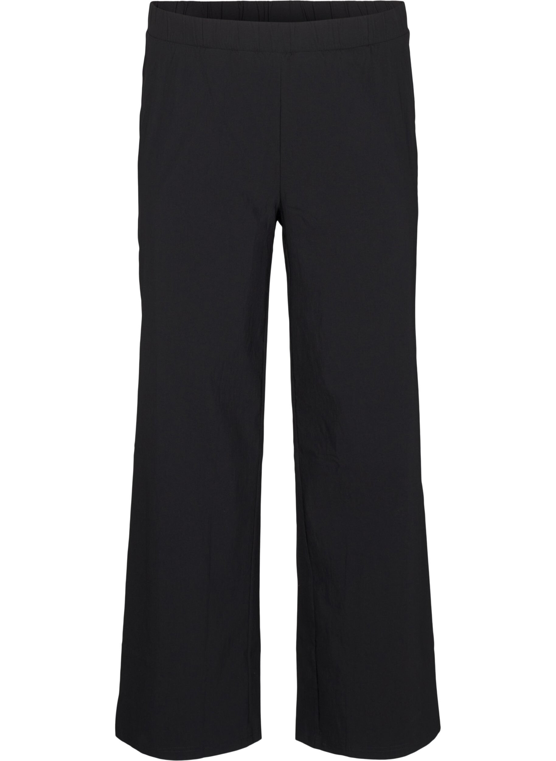 Zizzi Pantalon ample avec ceinture &eacute;lastique, Noir, Packshot image number 0