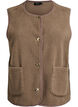 Gilet teddy avec boutons et poches, Marron, Packshot image number 0