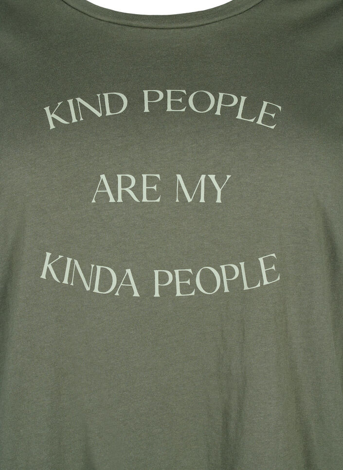 T-shirt à motif, Thyme w. Kind People, Packshot image number 2