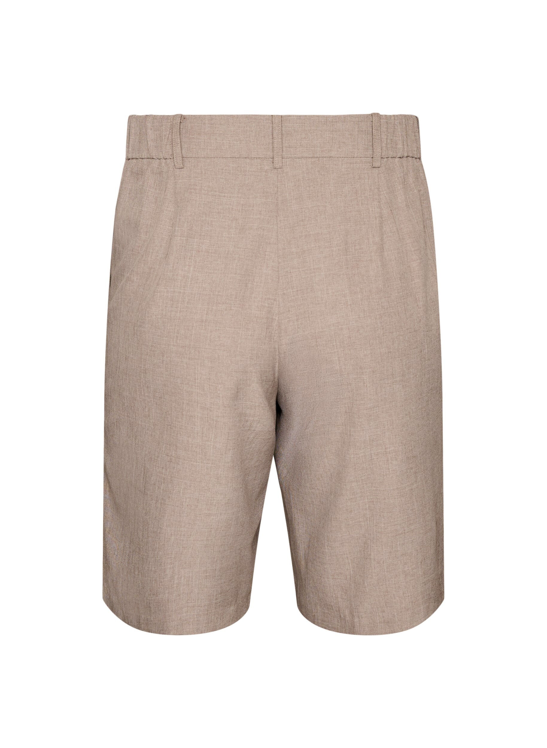 ZizziShort bermuda ample &agrave; taille haute, Marron, Packshot image number 1