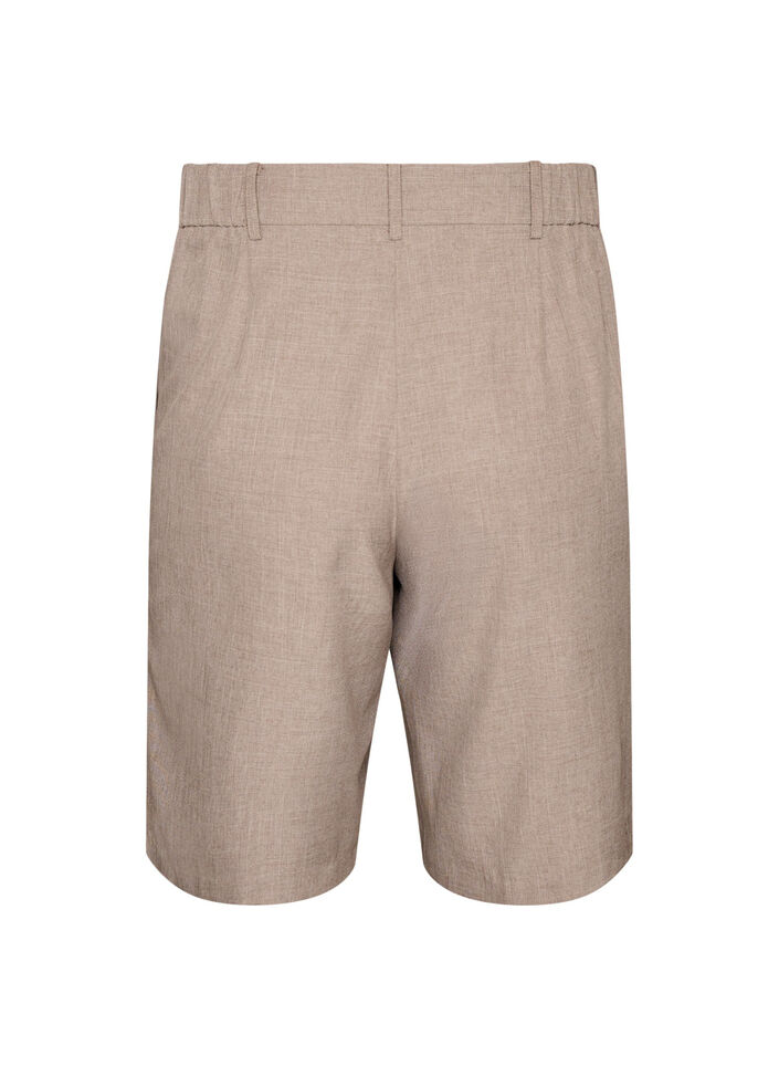 Short bermuda ample &agrave; taille haute, Marron, Packshot