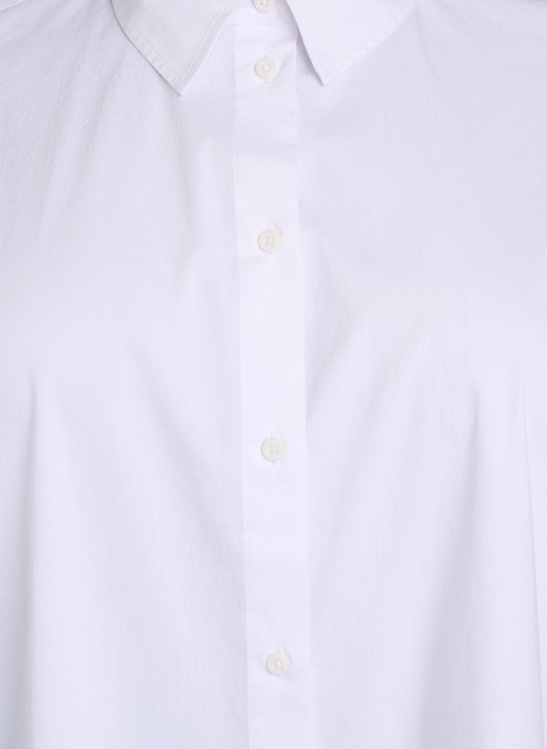 Zizzi Chemise classique en coton &agrave; coupe ample, Blanc, Packshot image number 2