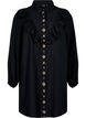 Robe chemise avec volants et broderie, Black, Packshot image number 0